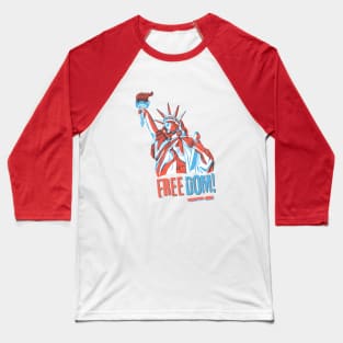 Liberty Freedom Typography Baseball T-Shirt